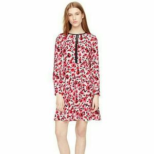 Kate Spade Falling Roses Silk Dress